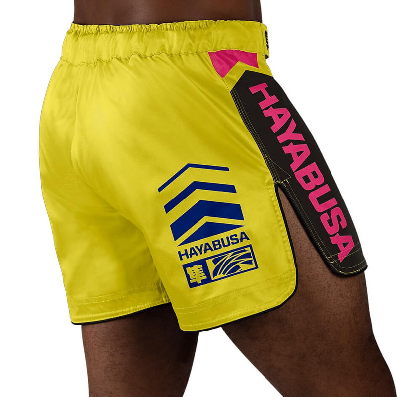 Hayabusa Hayabusa Icon Mittellange Fightshorts Gelb Blau