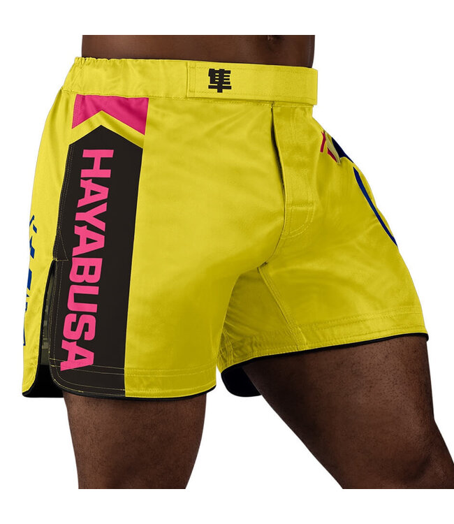 Hayabusa Hayabusa Icon Mid-Length Fight Shorts Yellow Blue