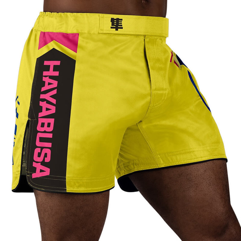 Hayabusa Hayabusa Icon Mid-Length Fight Shorts Yellow Blue