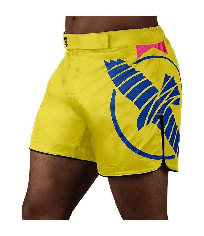 Hayabusa Hayabusa Icon Mid-Length Fight Shorts Yellow Blue