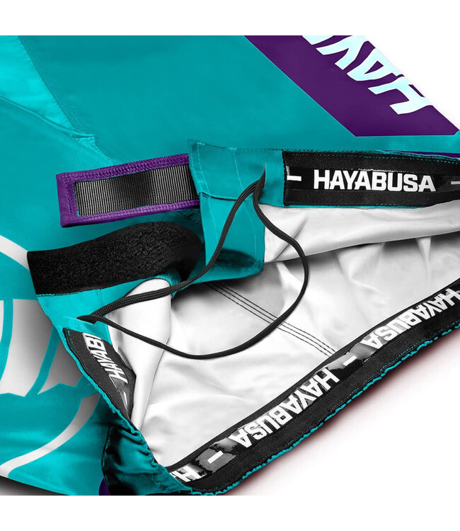 Hayabusa Icon Mid-Length Vechtsport Broek Blauwgroen Wit