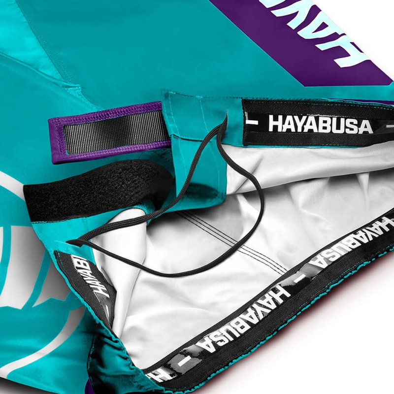 Hayabusa Hayabusa Icon Mittellange Fightshorts Blaugrün Weiß