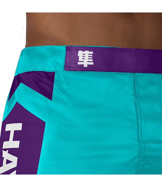 Hayabusa Icon Mid-Length Fight Shorts Teal White