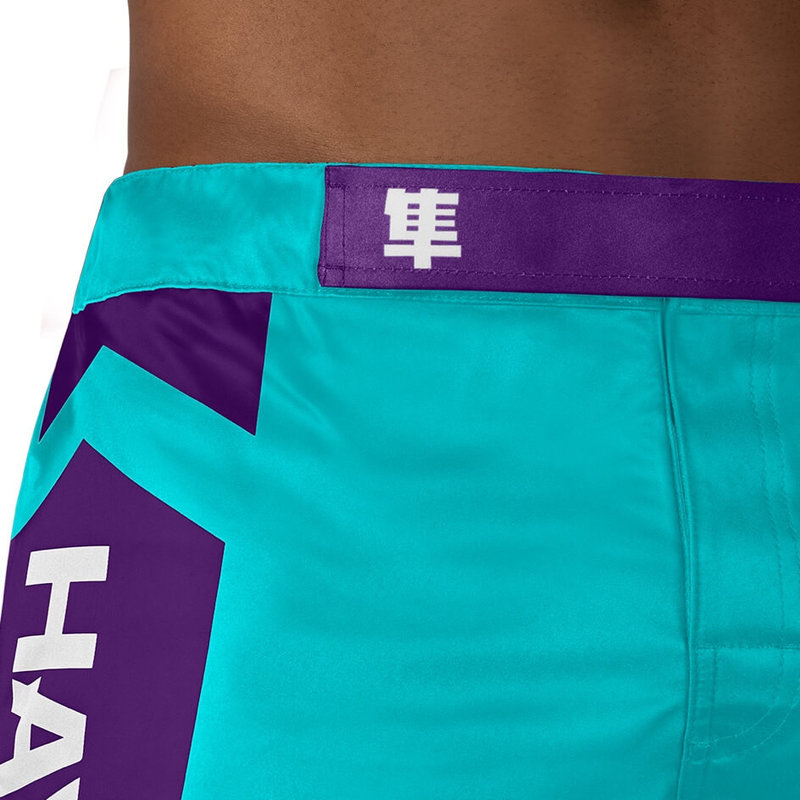 Hayabusa Hayabusa Icon Mittellange Fightshorts Blaugrün Weiß