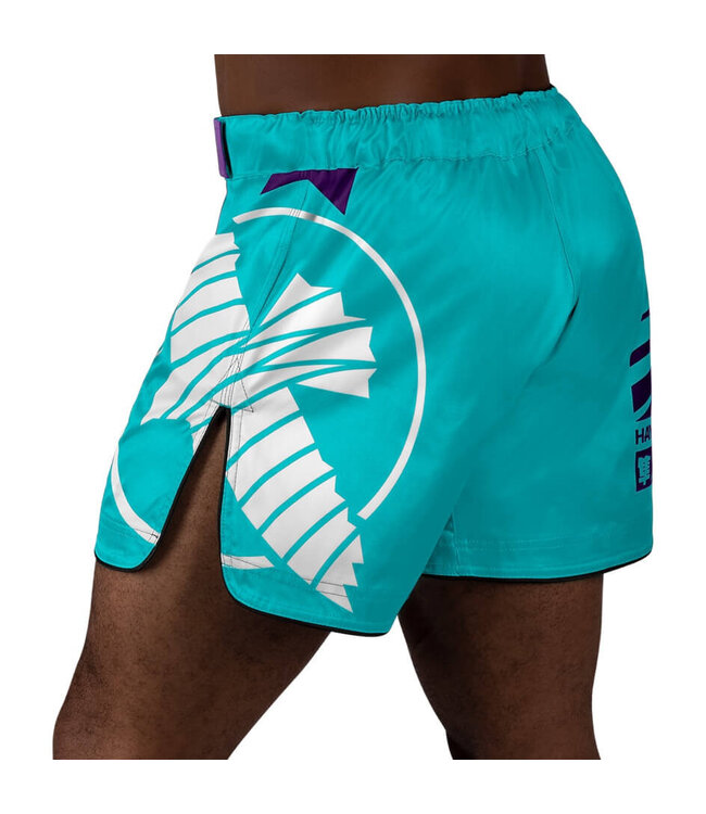 Hayabusa Hayabusa Icon Mittellange Fightshorts Blaugrün Weiß