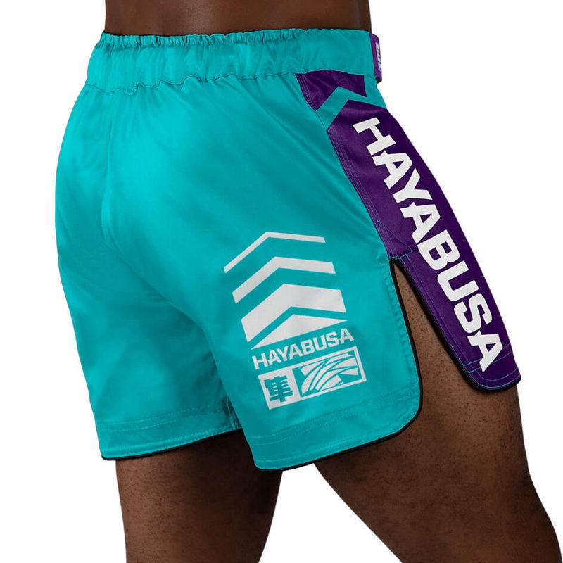 Hayabusa Hayabusa Icon Mittellange Fightshorts Blaugrün Weiß