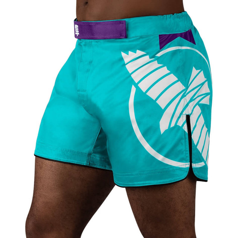 Hayabusa Hayabusa Icon Mid-Length Fight Shorts Teal White