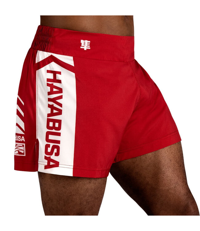 Hayabusa Icon Kickboxing Shorts Red White