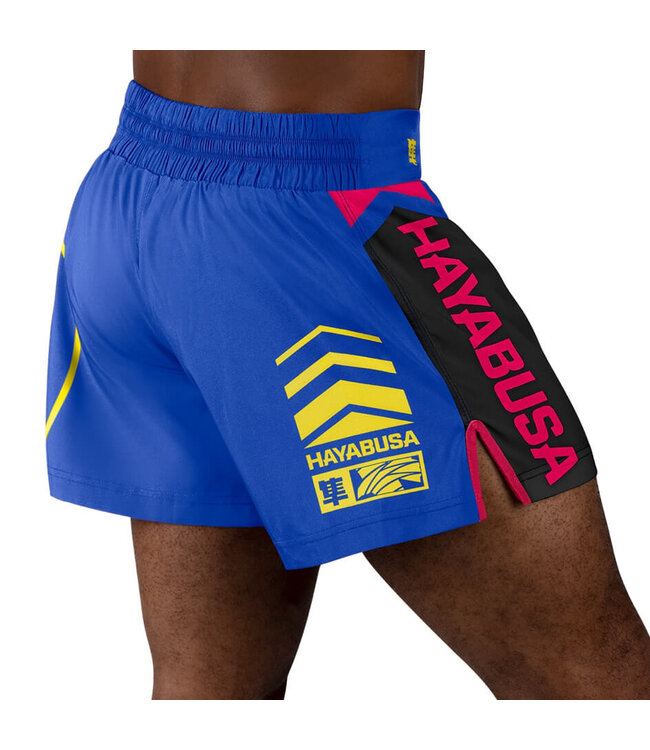 Hayabusa Icon Kickboxing Shorts Blue Yellow