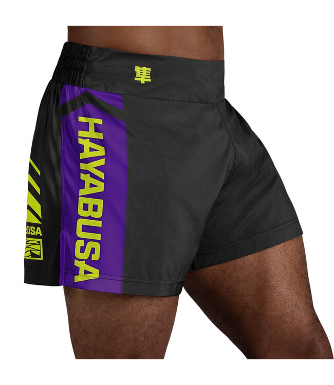 Hayabusa Icon Kickboks Short Zwart Neon Geel