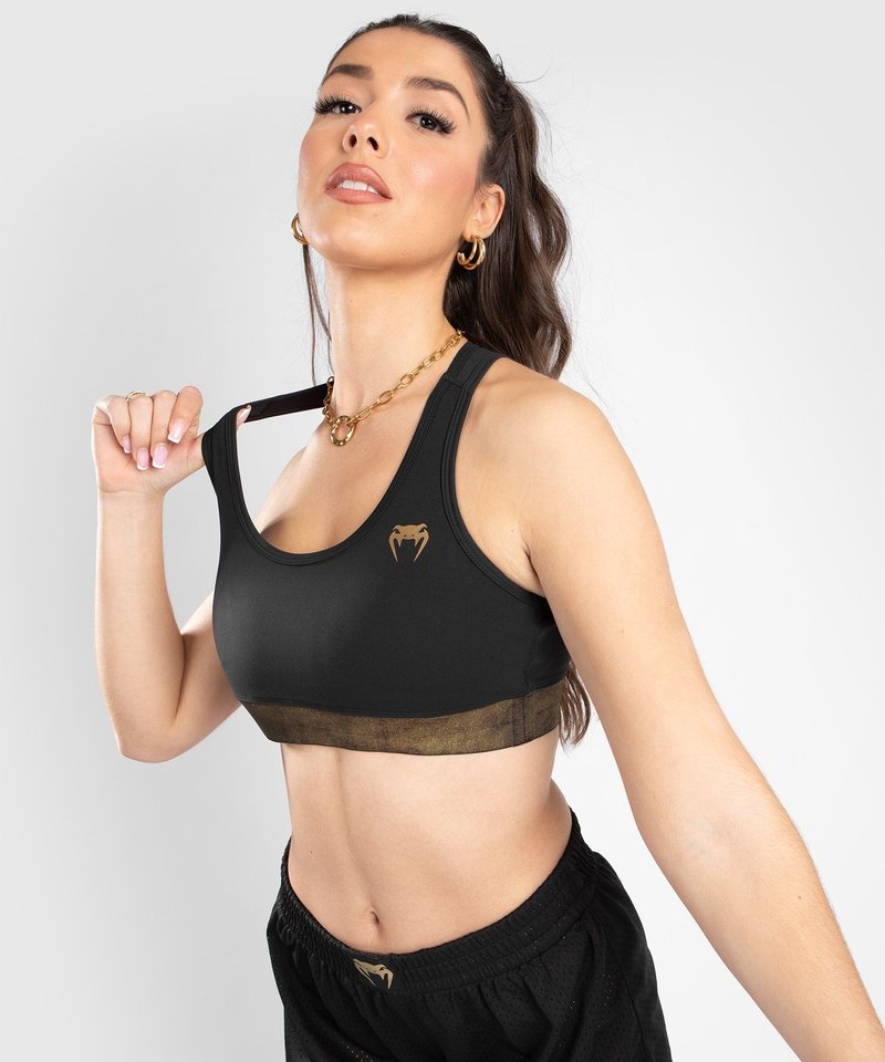 Venum Monogram Sports Bra - XL - Black/Pink/Gold