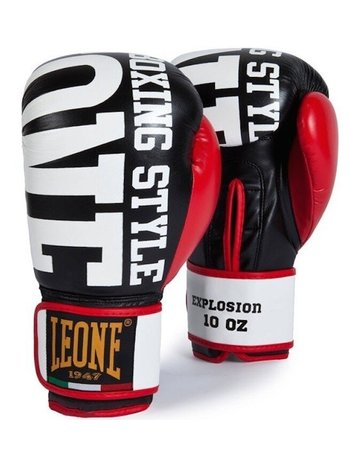 Leone Leone Boxhandschuhe Explosion GN055 Schwarzes Leder