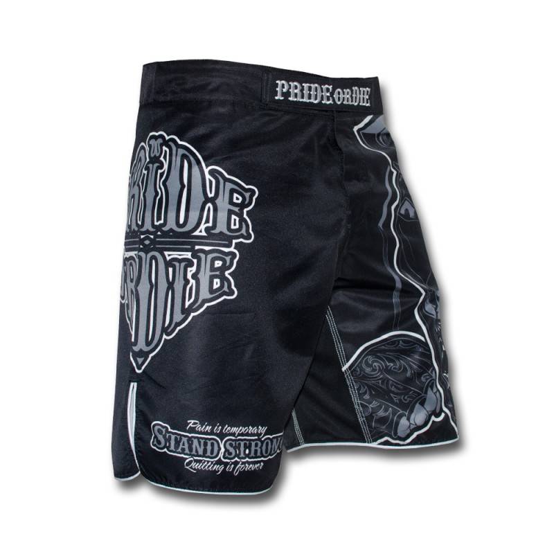Fight Short PRiDEorDiE ONLY THE STRONG - Noir