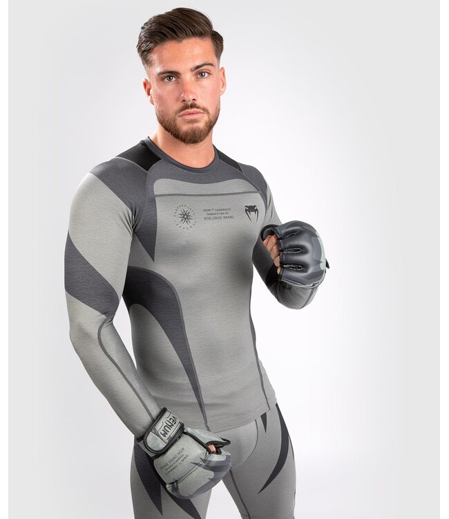 Venum Venum Stone Rash Guard Compressie Shirt L/S Mineraal Groen