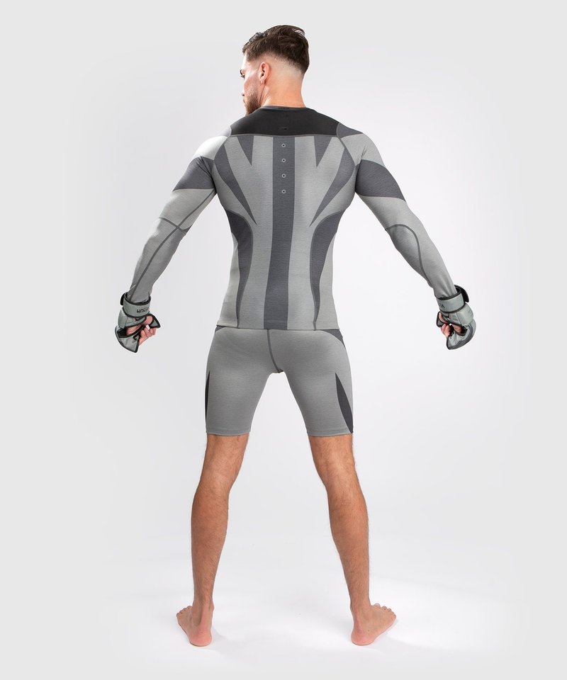 Venum Venum Stone Rash Guard Compressie Shirt L/S Mineraal Groen