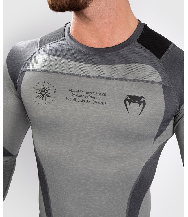 Venum Stone Rash Guard Compressie Shirt L/S Mineraal Groen