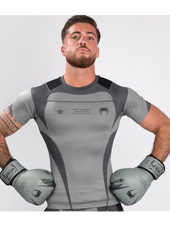 Venum Venum Stone Rash Guard Compressie Shirt S/S Mineraal Groen