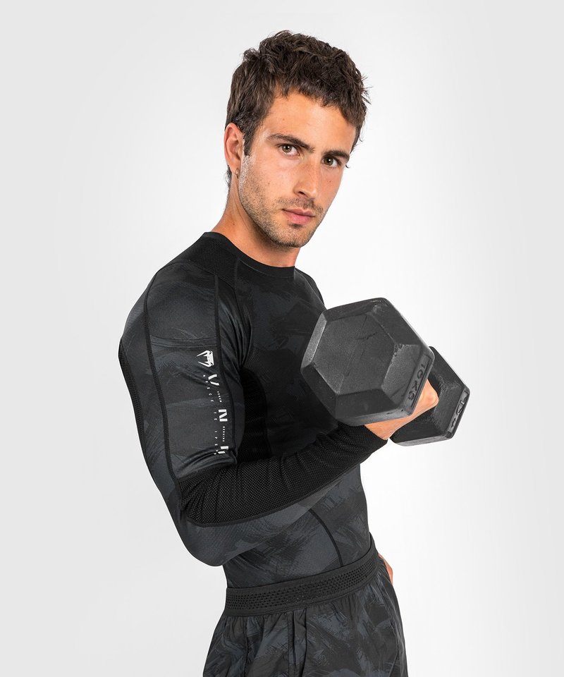 Venum Venum Electron 3.0 Rash Guard Compressie Shirt L/S Zwart