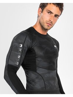 Venum Venum Electron 3.0 Rash Guard Compression Shirt L/S Black
