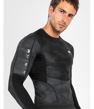 Venum Venum Electron 3.0 Rash Guard Kompressions Shirt L/A Schwarz