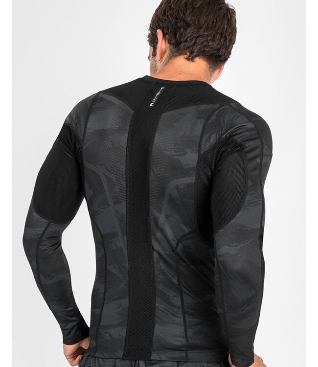 Venum Electron 3.0 Rash Guard Compressie Shirt L/S Zwart