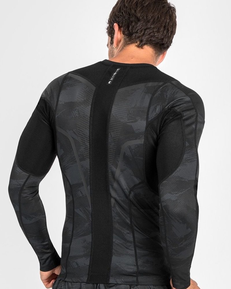 Venum Venum Electron 3.0 Rash Guard Compression Shirt L/S Black