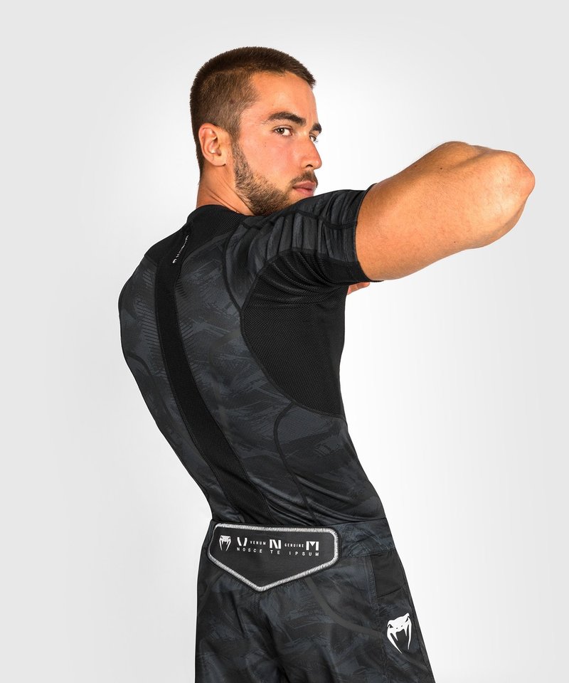 Venum Venum Electron 3.0 Rash Guard Kompressions Shirt K/A Schwarz