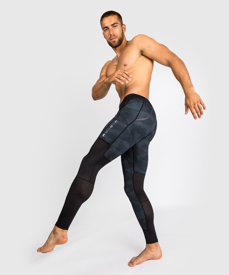 Venum Legging G-Fit Compression Pants Grey Black - FIGHTWEAR SHOP EUROPE