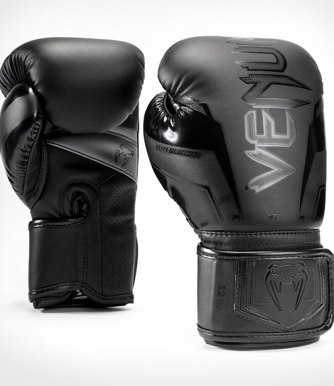 Venum Elite Evo Boxhandschuhe Schwarz Schwarz