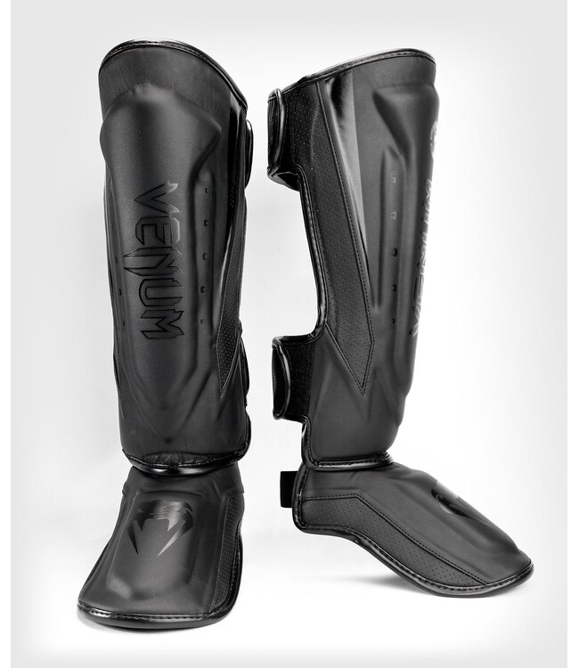 Venum Elite Evo Kickboxing Schienbeinschoner Schwarz Schwarz