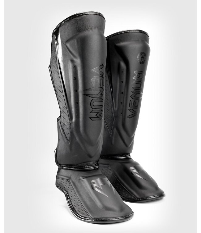 Venum Elite Evo Kickboks Scheenbeschermers Zwart Zwart