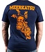 Meerkatsu ART Meerkatsu Ape Suave T-Shirt Katoen Blauw