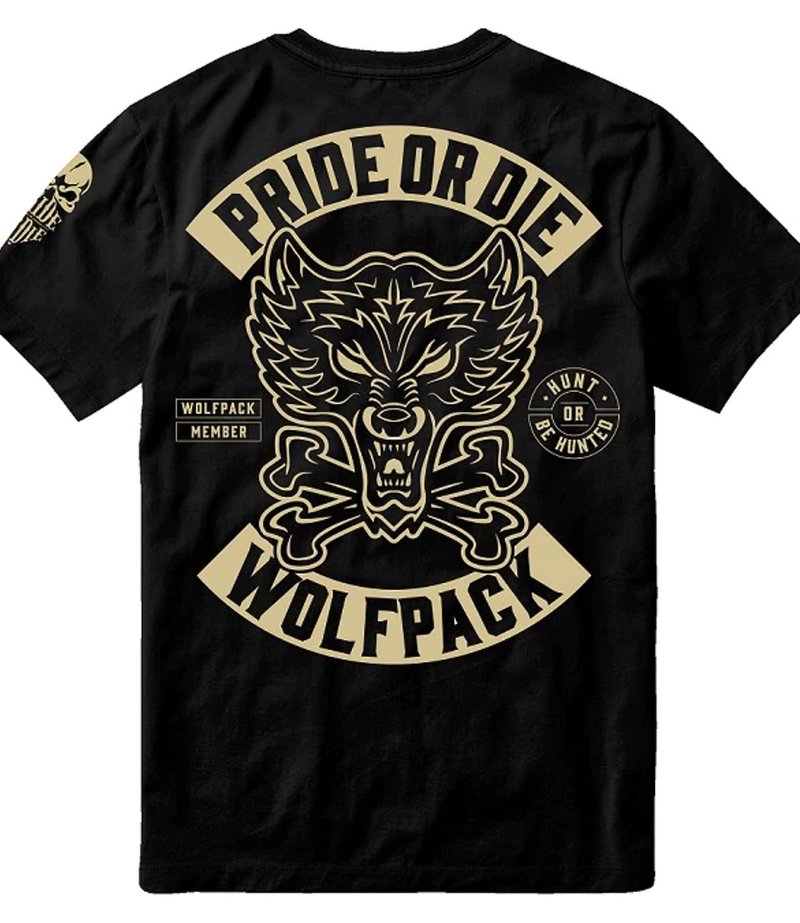 Pride or Die PRIDE or Die T-Shirt Wolfpack Zwart
