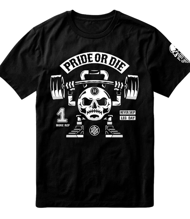 Pride or Die PRiDEorDie T-Shirt Work Out or Die Black