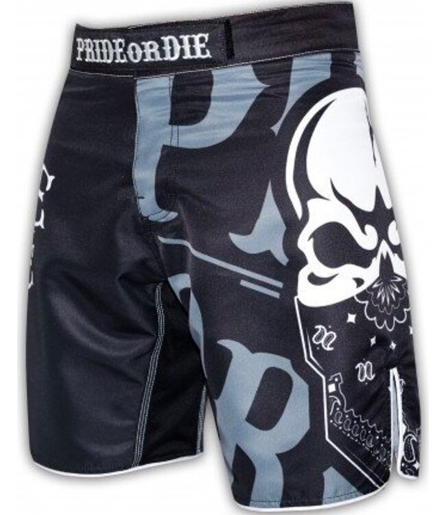 Pride or Die PRIDE or DIE MMA Fightshorts Reckless Zwart Wit