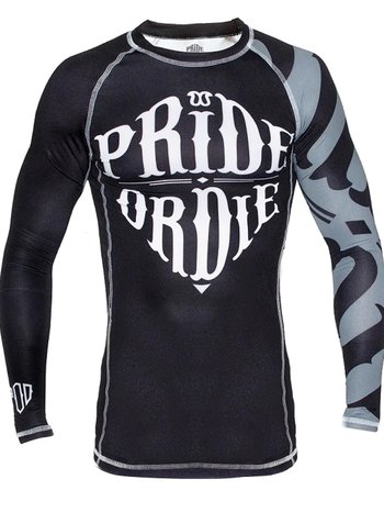 Pride or Die PRiDE or DiE Rash Guard RECKLESS Zwart Wit