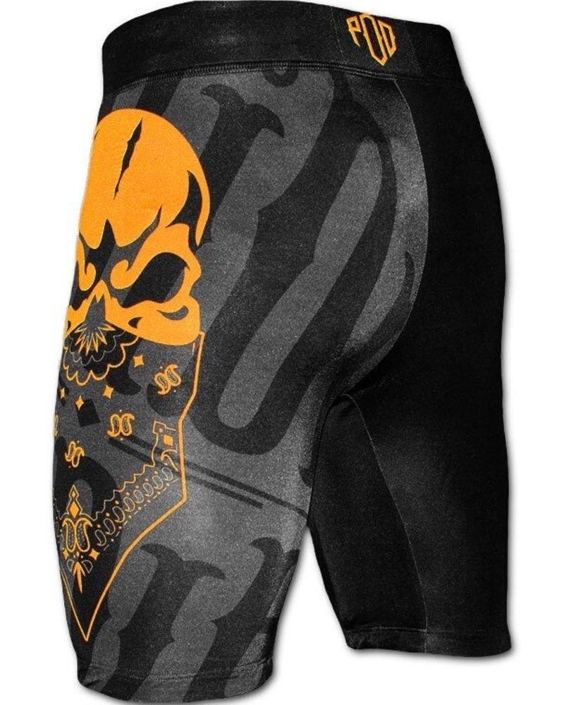 Pride or Die PriDE oder Die Vale Tudo Reckless Compression Short Schwarz Gelb