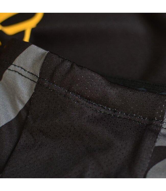 PriDE oder Die Vale Tudo Reckless Compression Short Schwarz Gelb