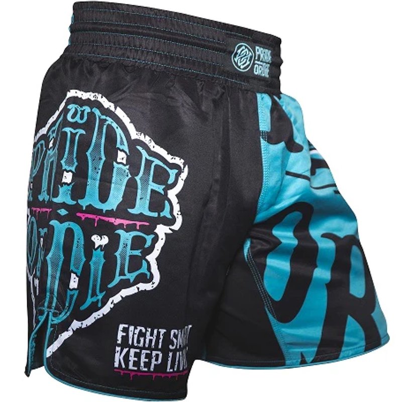 Pride or Die PRiDE or DiE Fightshort Z-CAMP 2.0 Zwart Blauw