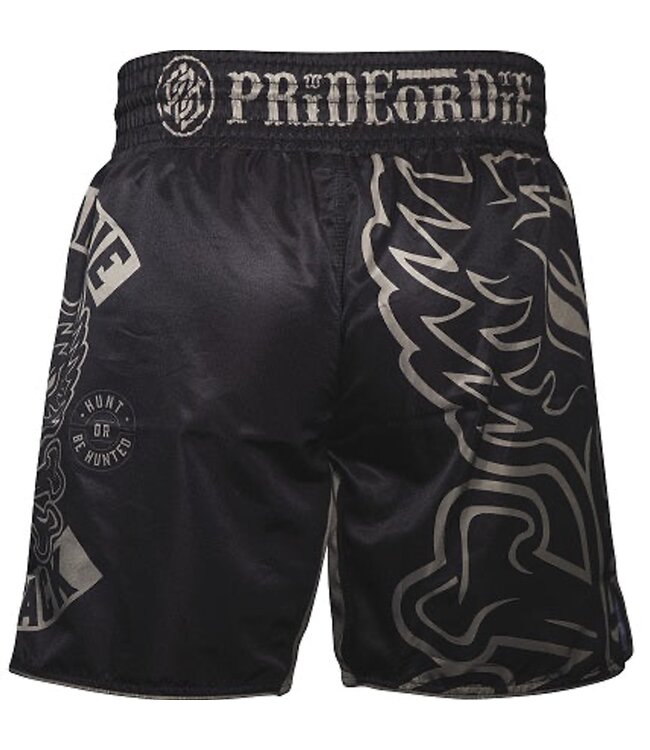 Pride or Die PRiDE or DiE Fight Short Wolfpack Vechtsportbroek Zwart