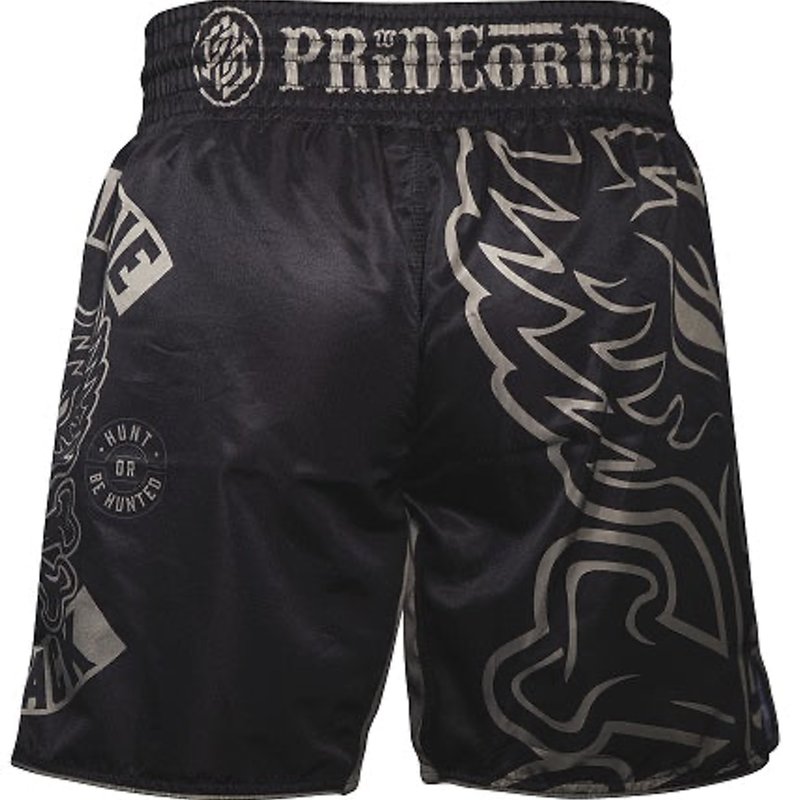 Pride or Die PRiDE or Die Fight Short Wolfpack Kampfsporthose Schwarz