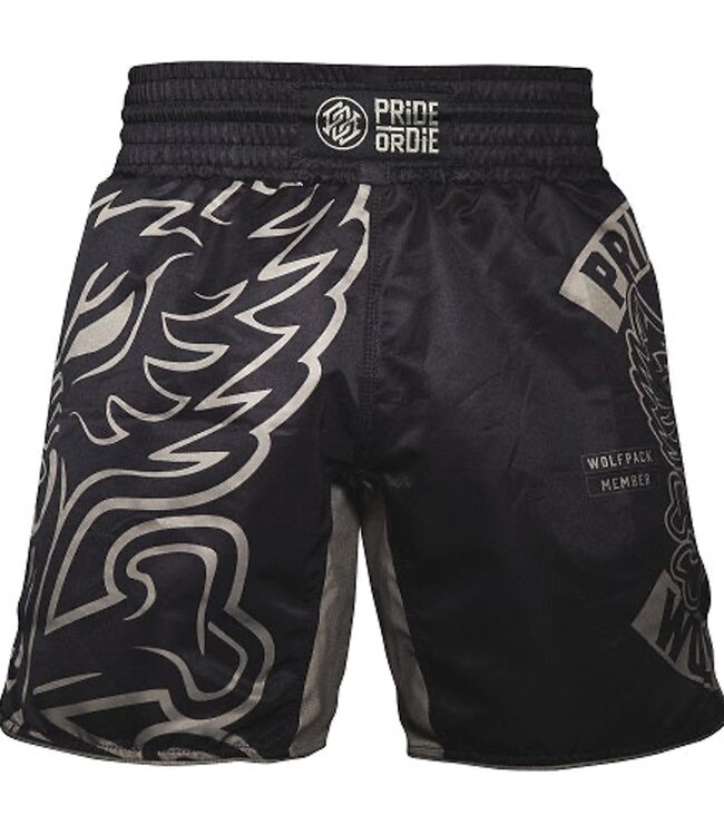 Pride or Die PRiDE or DiE Fight Short Wolfpack Vechtsportbroek Zwart