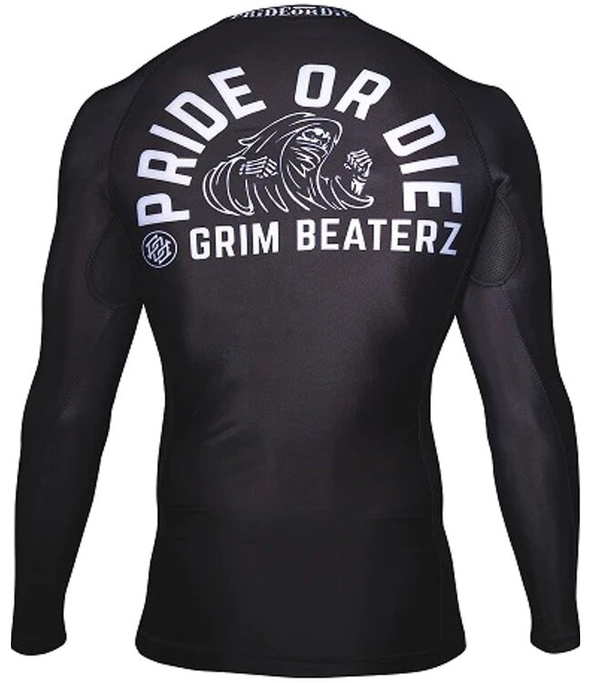 PRIDE or Die Rash Guard Grim Beaterz Schwarz