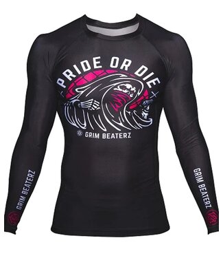 PRiDEorDiE PRiDE or Die Rash Guard Grim Beaterz Zwart