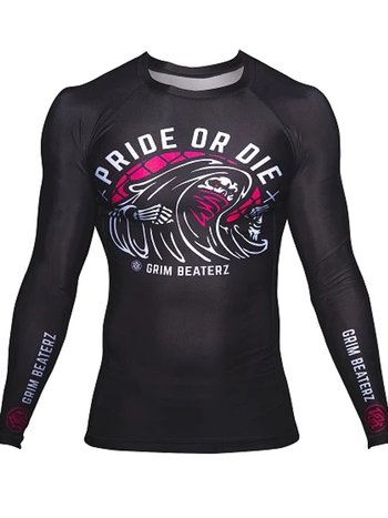 Pride or Die PRiDE or Die Rash Guard Grim Beaterz Zwart