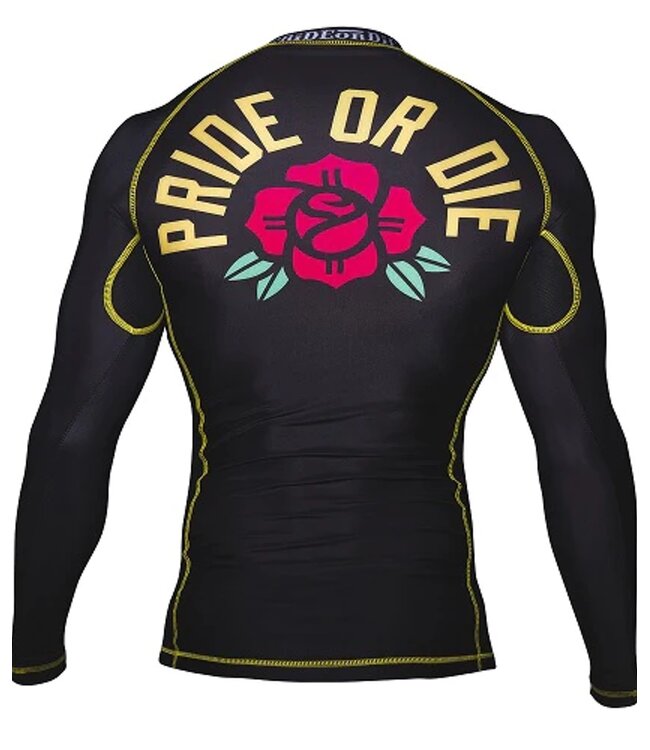 PRIDEorDie Rash Guard Stay Sharp Schwarz