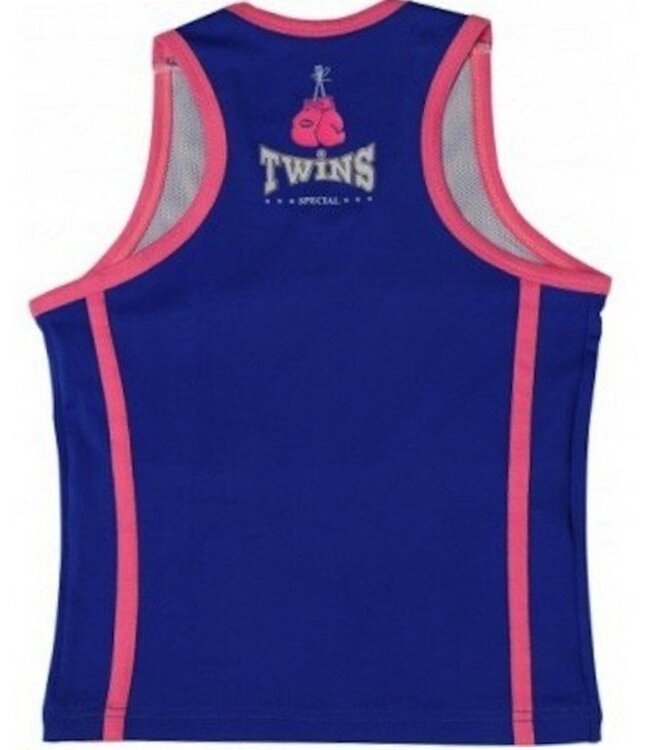 Twins Special Dames Tanktop incl Sportbeha TSB-2 Blauw Neon Roze