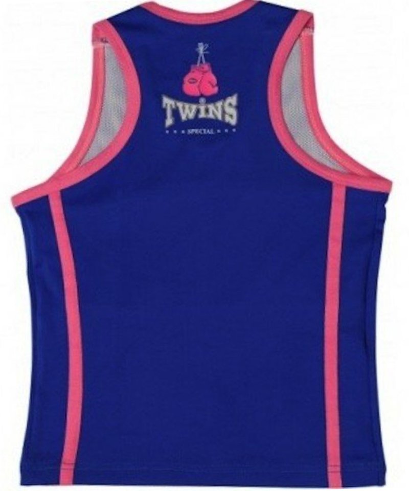 Twins Special Twins Special Ladies Tank Top incl Sports Bra TSB-2 Blue Neo Pink