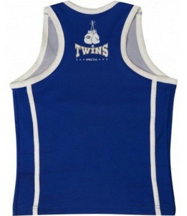 Twins Special Ladies Tank Top incl Sports Bra TSB-3 Blue White