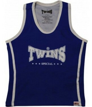 Twins Special Twins Special Dames Tanktop incl Sportbeha TSB-3 Blauw Wit